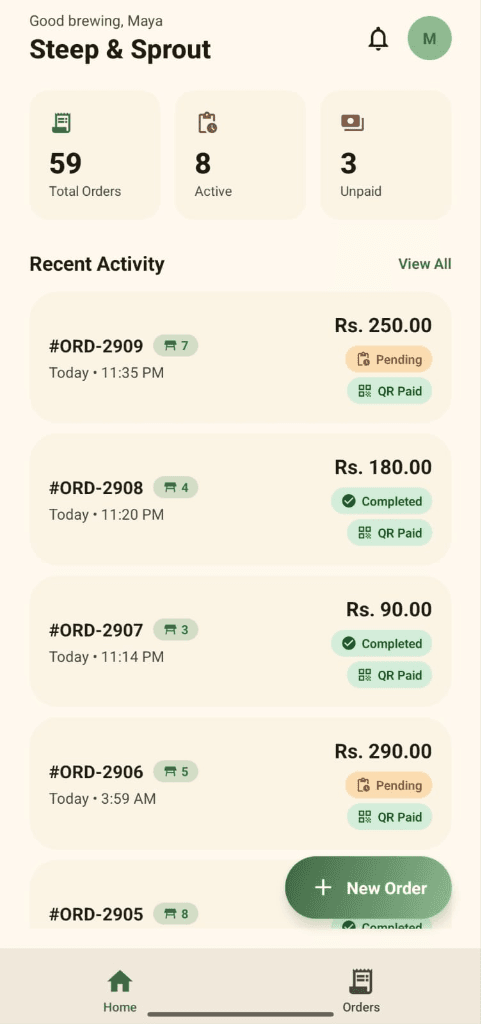 Mobile app UI of ChiyaKhata